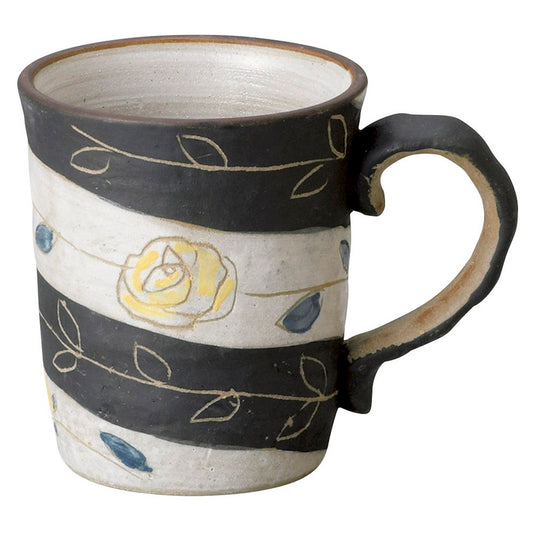 白巻バラマグ(黄) [ 8 x 9cm･260cc 270g ] [ マグカップ ]