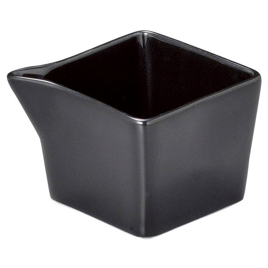 片口角ドレッシング黒 [ 8 x 5.5 x 4.3cm･65cc 85g ] [ 片口ドレッシング ]