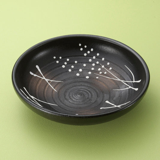 大鉢 黒吹き麦10号めん鉢（萬古焼） [ 29.6 x 7.6cm ] | パスタ パスタ皿 カレー皿 パスタボウル 食器 業務用 飲食店 カフェ うつわ 器 おしゃれ かわいい お洒落 可愛い ギフト プレゼント 引き出物 内祝い 結婚祝い 誕生日 贈り物 贈答品