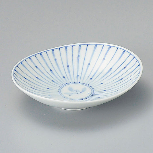 小鉢 十草蘭楕円皿（中）（有田焼） [ 15.5 x 13 x 2cm ] | オーバルプレート 楕円皿 人気 おすすめ パスタ皿 フルーツ皿 食器 業務用 飲食店 カフェ うつわ 器 おしゃれ かわいい ギフト プレゼント 誕生日 贈り物 贈答品