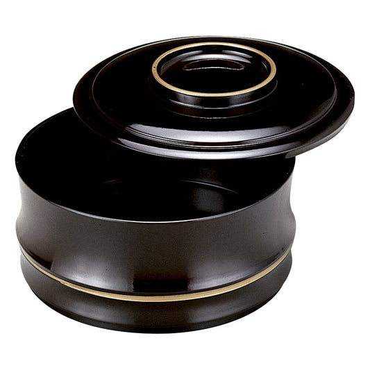 越前漆器 ［M］竹型ちらし溜金線 [ 14.7 x 8.7cm ]