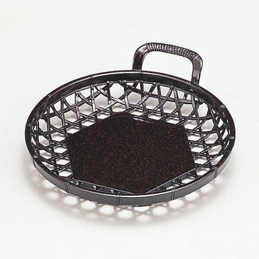 越前漆器 ［A］片手かご 茶パール新6寸 [ 19.5 x 17.9 x 4.4cm ]