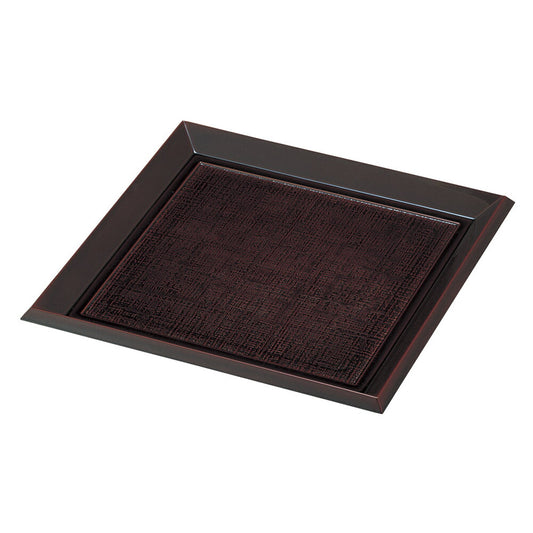 越前漆器 ［A］7寸角布目そば皿溜（底板付）本体 [ 21.2 x 21.2 x 3cm ]
