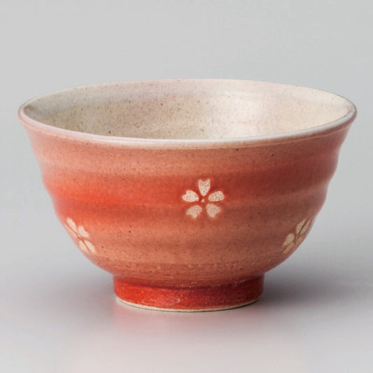 ☆ 飯碗 ☆ 春うらら赤新型茶碗 [ φ12 x 6.8cm ]