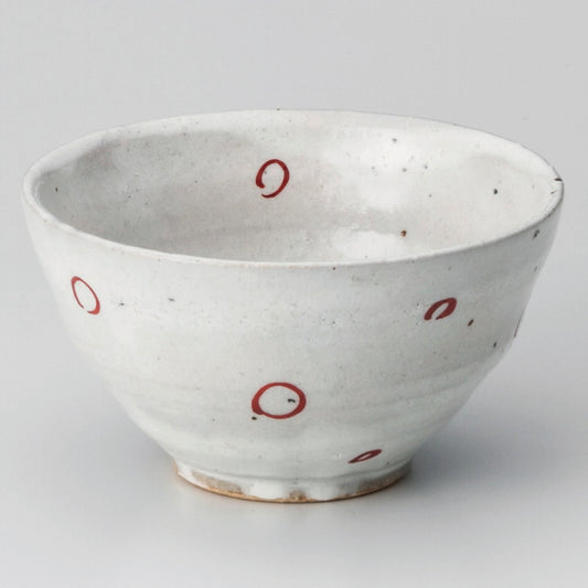 ☆ 飯碗 ☆ 朱丸紋茶碗 [ φ12 x 6.5cm ]
