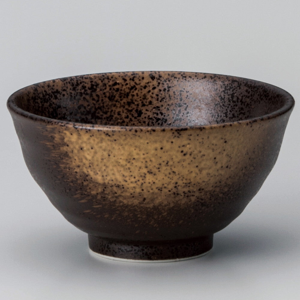 ☆ 飯碗 ☆ 黒金彩手引3.6飯碗 [ φ11.7 x 6.2cm ]