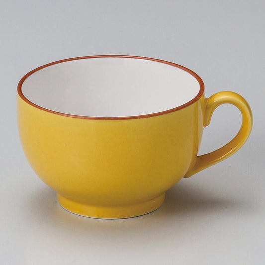 ☆ スープカップ ☆ 黄手付スープカップ [ φ10.5 x 7cm 330cc ]