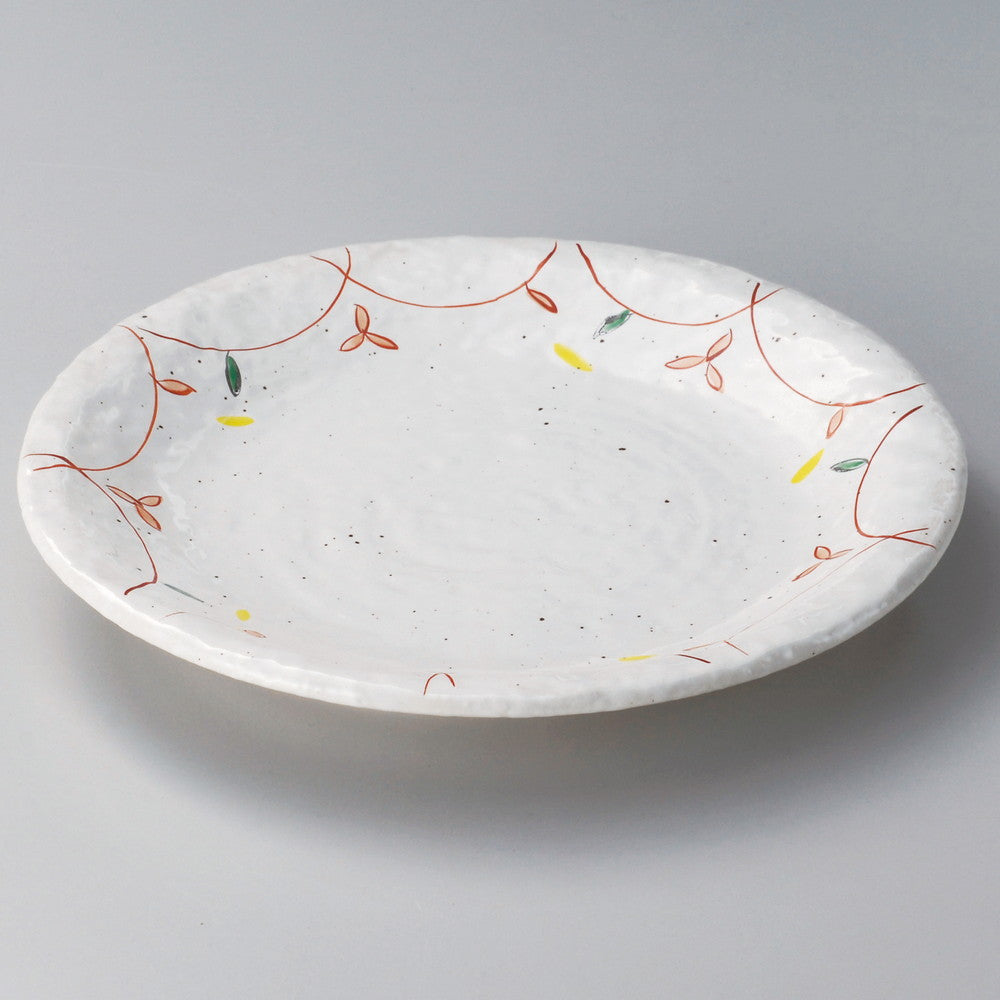 ☆ 麺皿カレー皿 ☆ 粉引小花90パスタ皿 [ φ27.5 x 3.5cm ]