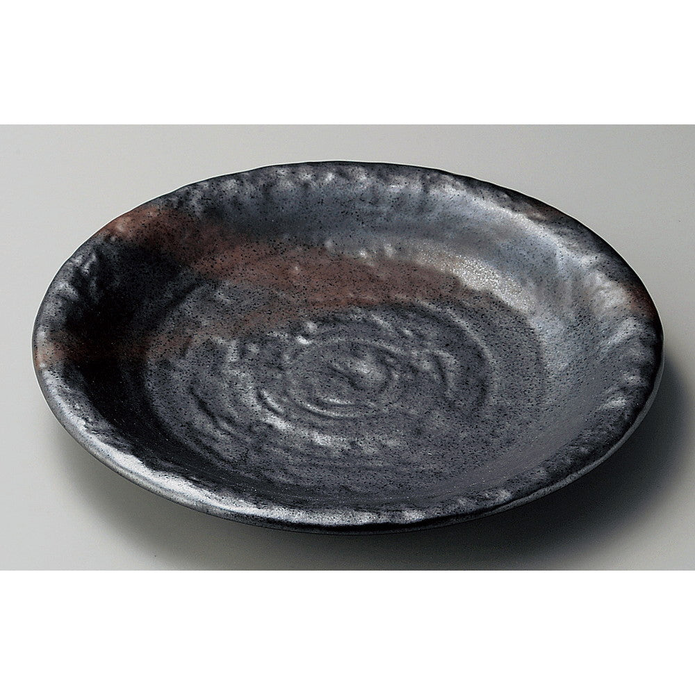 ☆ 丸中皿 ☆ 石目火だすき6.0皿 [ 19.5 x 3cm ]