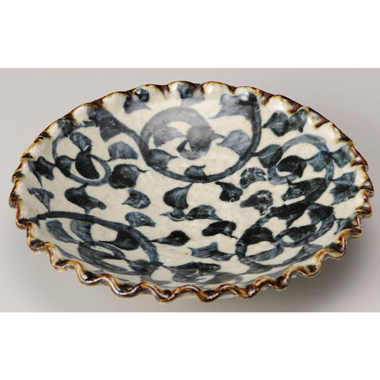 ☆ 和皿 ☆ タコ唐草波型5.5皿 [ φ17 x 3.5cm ]