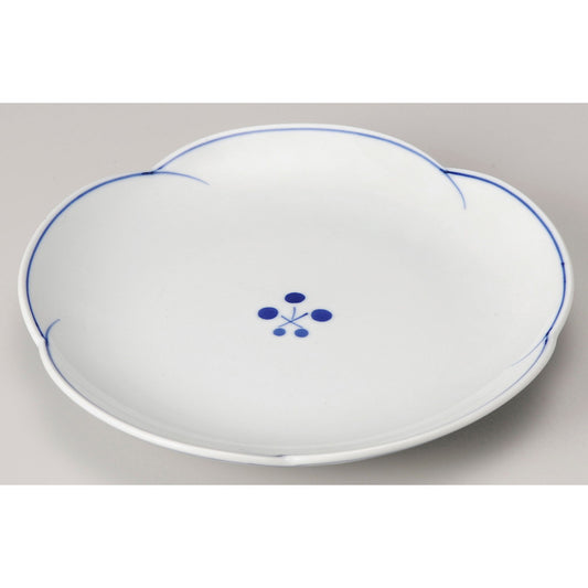 ☆ 和皿 ☆ 染付梅ライン6.5皿 [ φ20 x 3cm ]