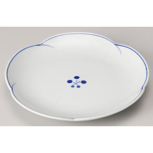 ☆ 和皿 ☆ 染付梅ライン5.5皿 [ φ16.9 x 2.7cm ]