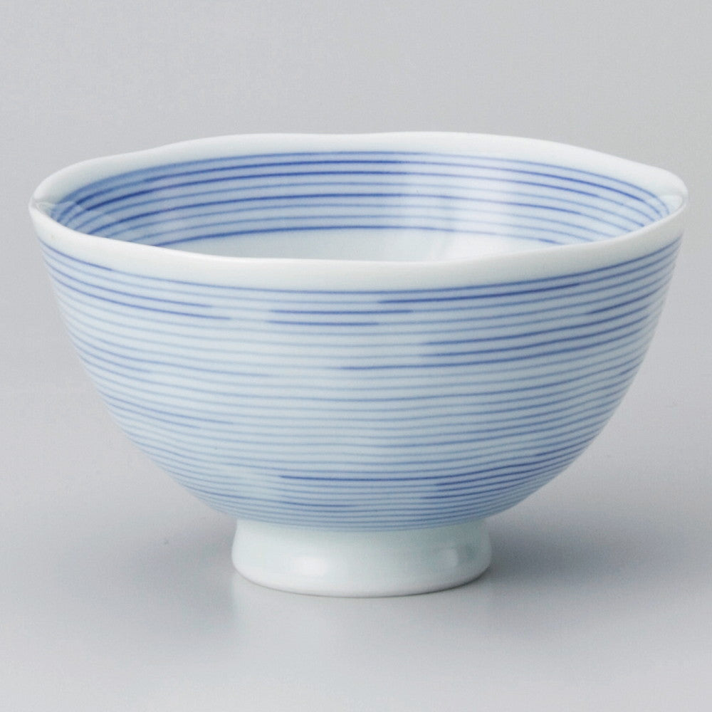 ☆ 飯碗 ☆ 紺千筋飯碗中 [ φ11.3 x 6.6cm ]