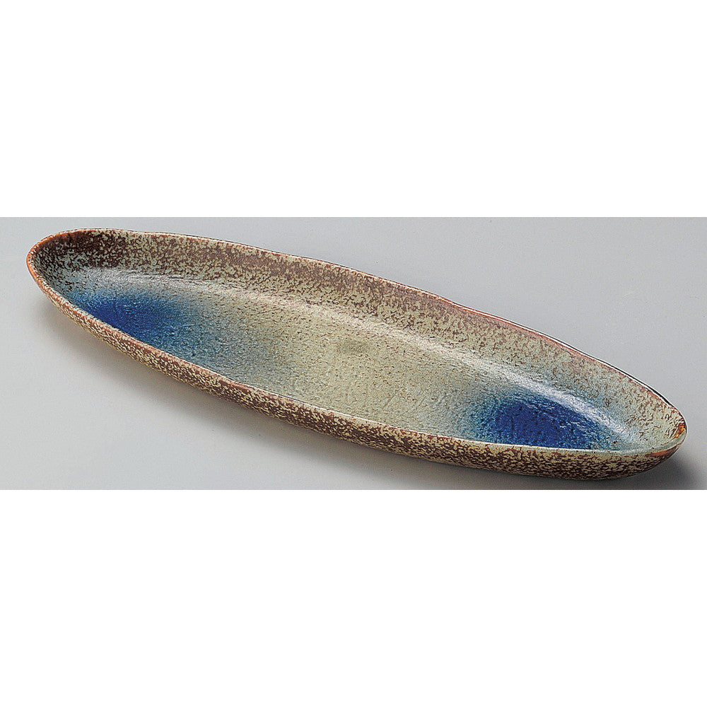 ☆ 楕円皿 ☆ 瑠璃オーバルトレー [ 32.3 x 11 x 2.4cm ]
