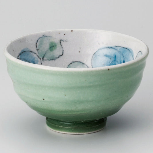 ☆ 飯碗 ☆ ばらグリン茶碗 [ φ12 x 6.5cm ]