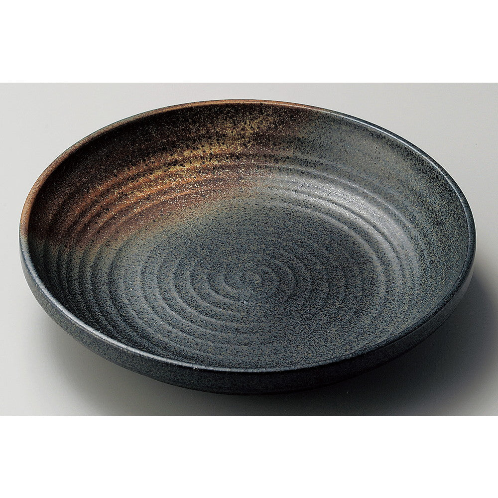 ☆ 丸中皿 ☆ 黒信楽9.0パスタ皿 [ φ25.5 x 5.2cm ]