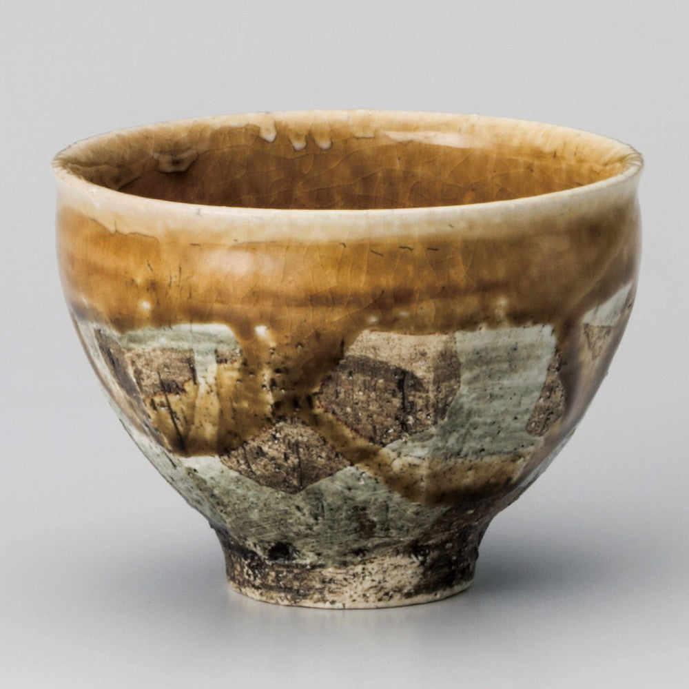 ☆ 飯碗 ☆ 山吹彩面取り ゆとり碗 [ φ10.5 x 7.6cm ]