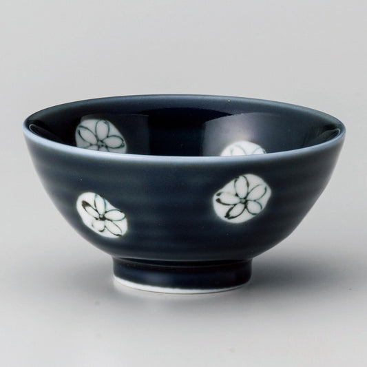 ☆ 飯碗 ☆ 青釉小花丸少々碗 [ φ9.8 x 5cm ]