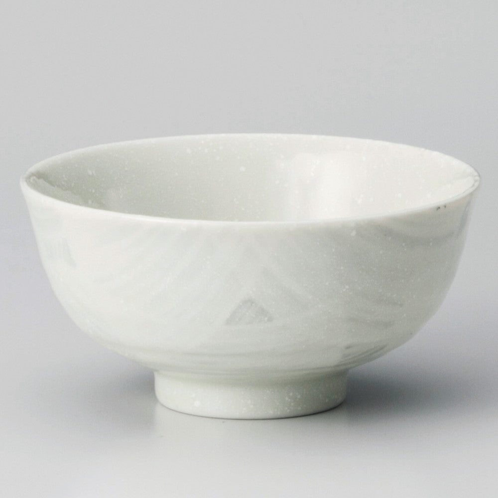 ☆ 飯碗 ☆ みやこ粉引大平 [ φ12.7 x 7cm ]