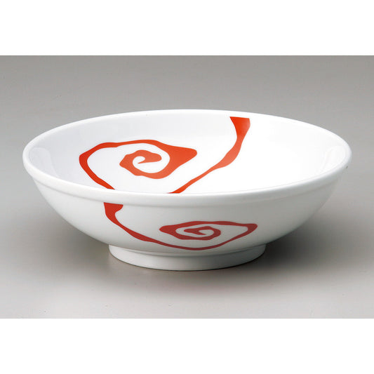 ☆ ラーメン丼 ☆ 白釉赤雲竜23cm玉丼 [ φ23.2 x 7cm ]