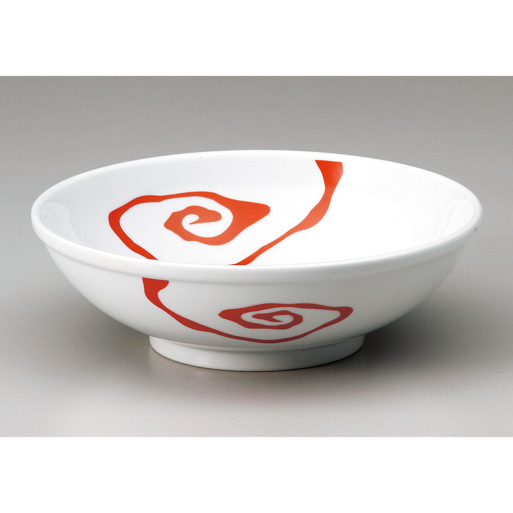 ☆ ラーメン丼 ☆ 白釉赤雲竜23cm玉丼 [ φ23.2 x 7cm ]