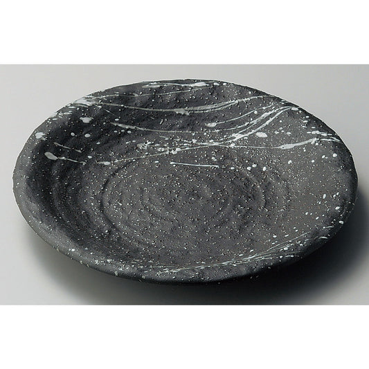 ☆ 丸中皿 ☆ 吹雪石目6.0皿 [ φ19.7 x 3cm ]