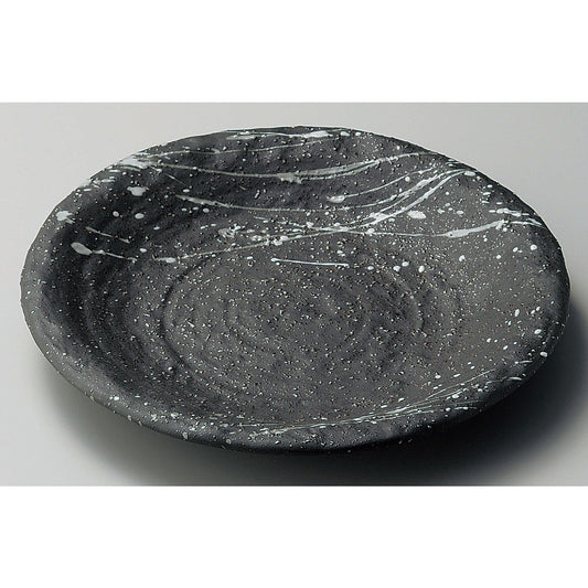 ☆ 丸中皿 ☆ 吹雪石目5.0皿 [ φ16.3 x 2.5cm ]