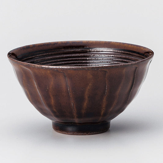 ☆ 飯碗 ☆ アメ釉茶碗 [ φ11.5 x 6cm ]