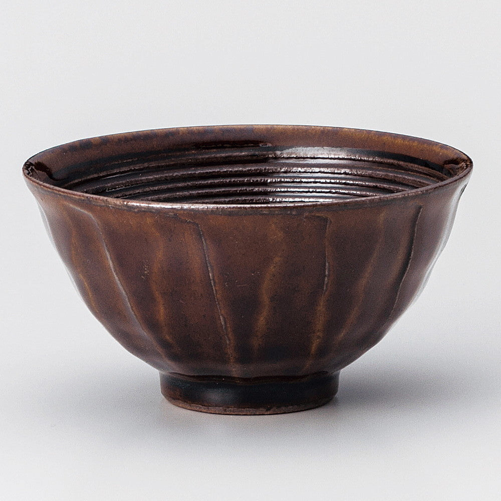 ☆ 飯碗 ☆ アメ釉茶碗 [ φ11.5 x 6cm ]