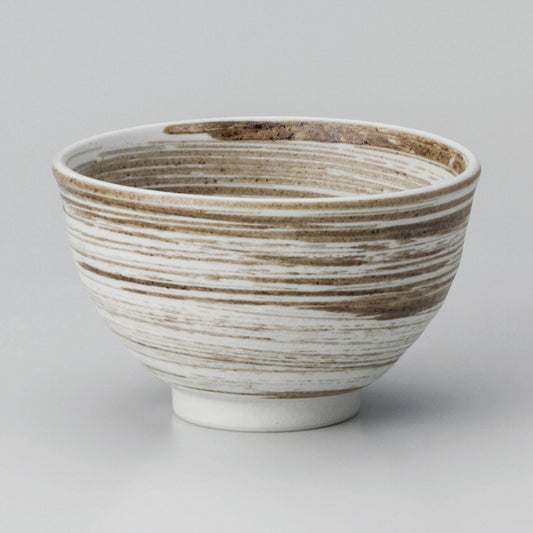 ☆ 飯碗 ☆ 至福白手引飯碗(小) [ φ10.8 x 6.5cm ]