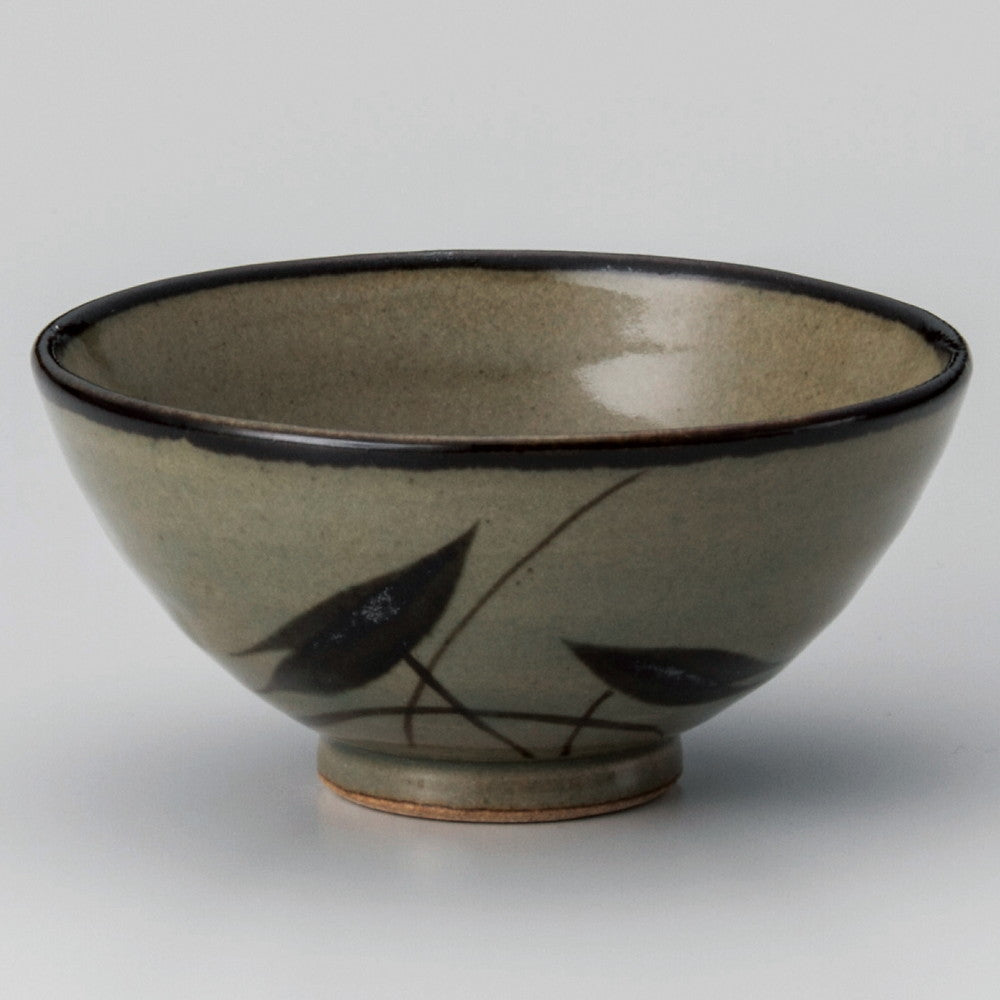 ☆ 飯碗 ☆ 益子風水草大平 [ φ12.8 x 6.3cm ]