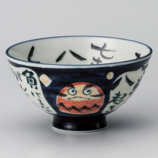 ☆ 飯碗 ☆ ダルマブルー大平 [ φ12.5 x 6.6cm ]