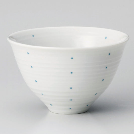 ☆ 飯碗 ☆ 藍 ドット飯碗(大) [ φ13 x 8cm ]