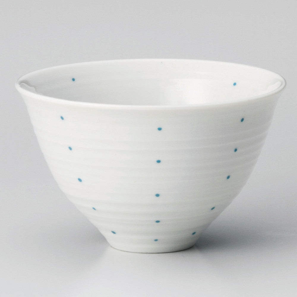 ☆ 飯碗 ☆ 藍 ドット飯碗(大) [ φ13 x 8cm ]