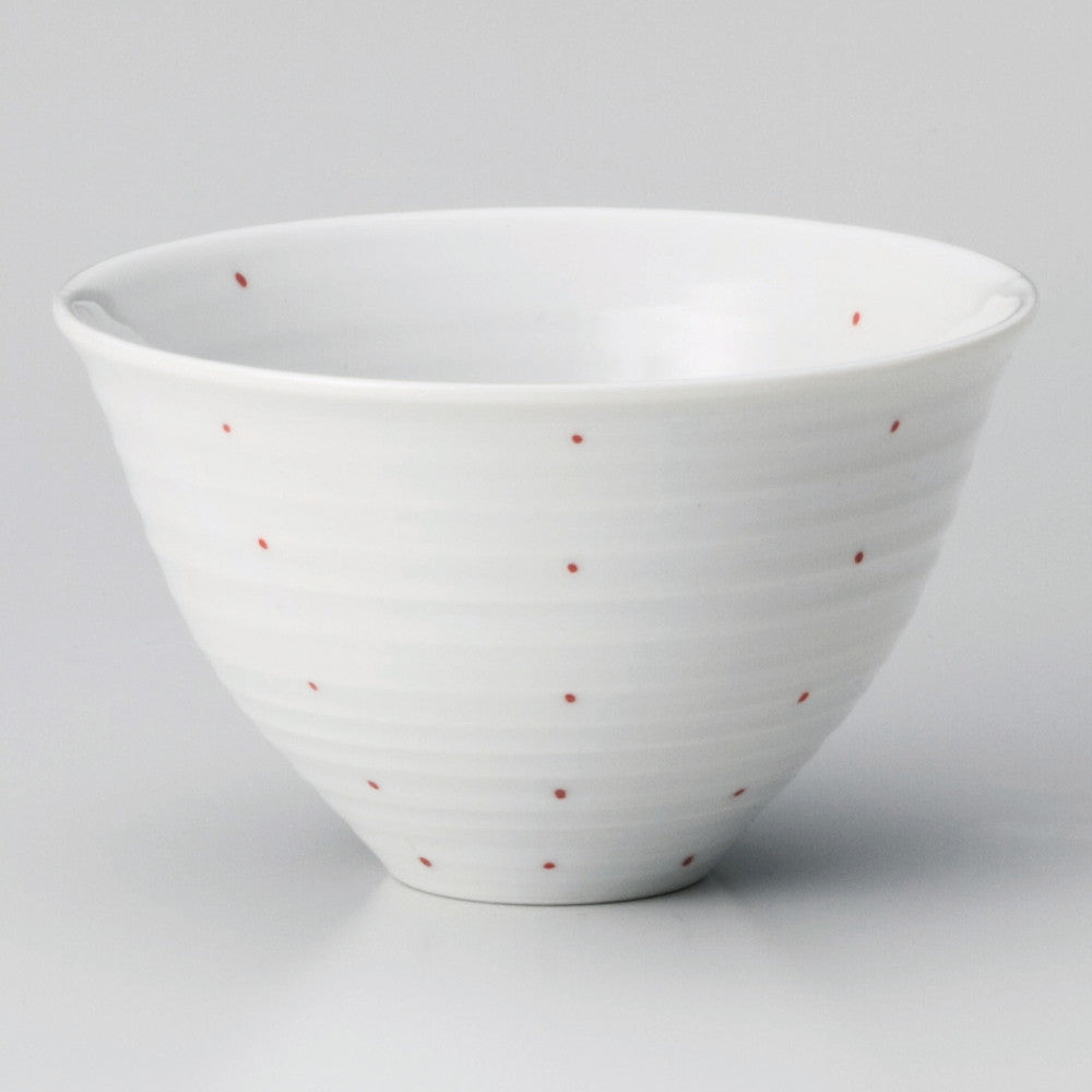 ☆ 飯碗 ☆ 紅 ドット飯碗(小) [ φ12 x 7cm ]