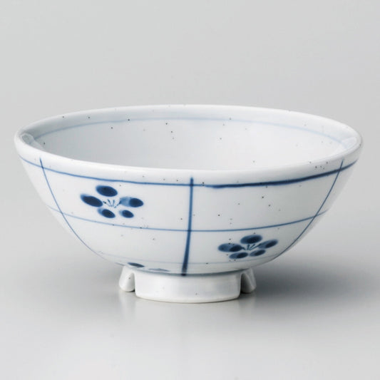 ☆ 飯碗 ☆ 梨地市松梅中平 [ φ11.7 x 5.5cm ]