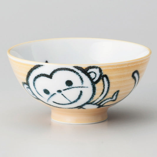 ☆ 飯碗 ☆ さる京型中平 [ φ11.2 x 5.4cm ]