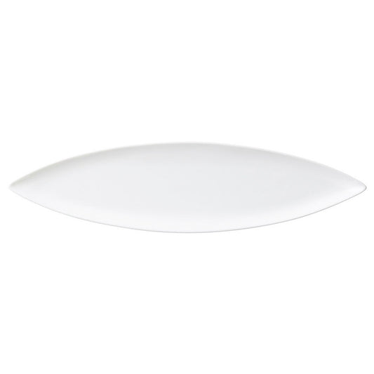 ☆ モダンスタイル ☆ 白磁葉皿 [ 31.2 x 8 x 1.5cm ] 【 ホテル レストラン 洋食器 飲食店 業務用 おしゃれ 】