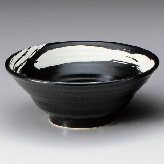 ☆ 中華食器 ☆ 極刷毛黒六兵衛7.0丼 [ φ22.5 x 8.8cm ]