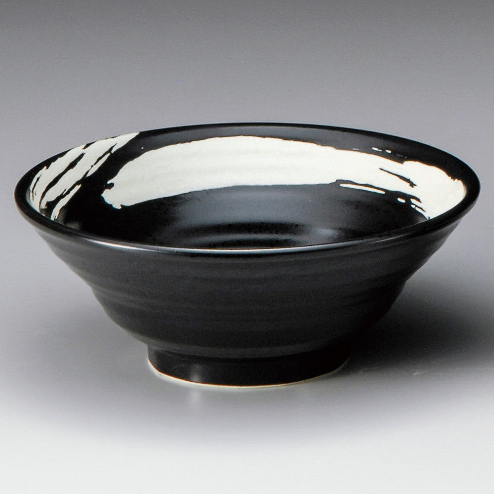 ☆ 中華食器 ☆ 極刷毛黒六兵衛7.0丼 [ φ22.5 x 8.8cm ]