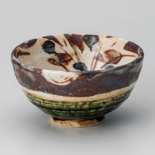 ☆ 飯碗 ☆ 織部かぶ茶碗 [ φ11.2 x 5.9cm ]