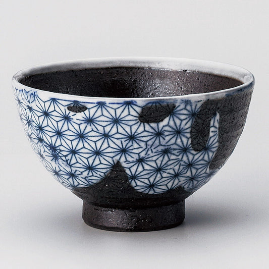 ☆ 飯碗 ☆ 化粧流刺子茶碗 [ φ11 x 7cm ]
