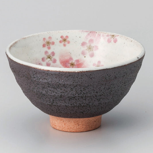 ☆ 飯碗 ☆ 粉引舞桜飯碗(ピンク) [ φ11.5 x 6.5cm ]