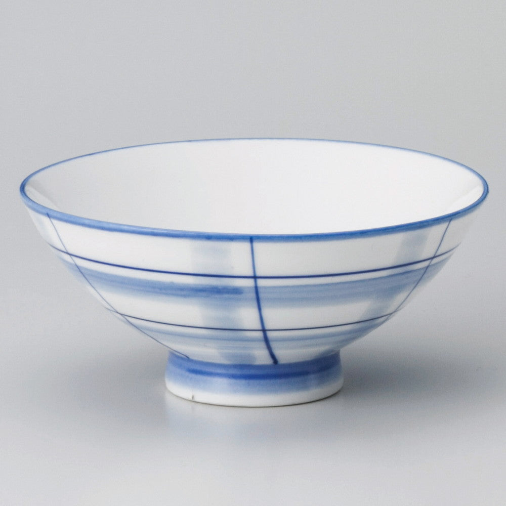 ☆ 飯碗 ☆ 格子毛料 [ φ13.6 x 6.2cm ]