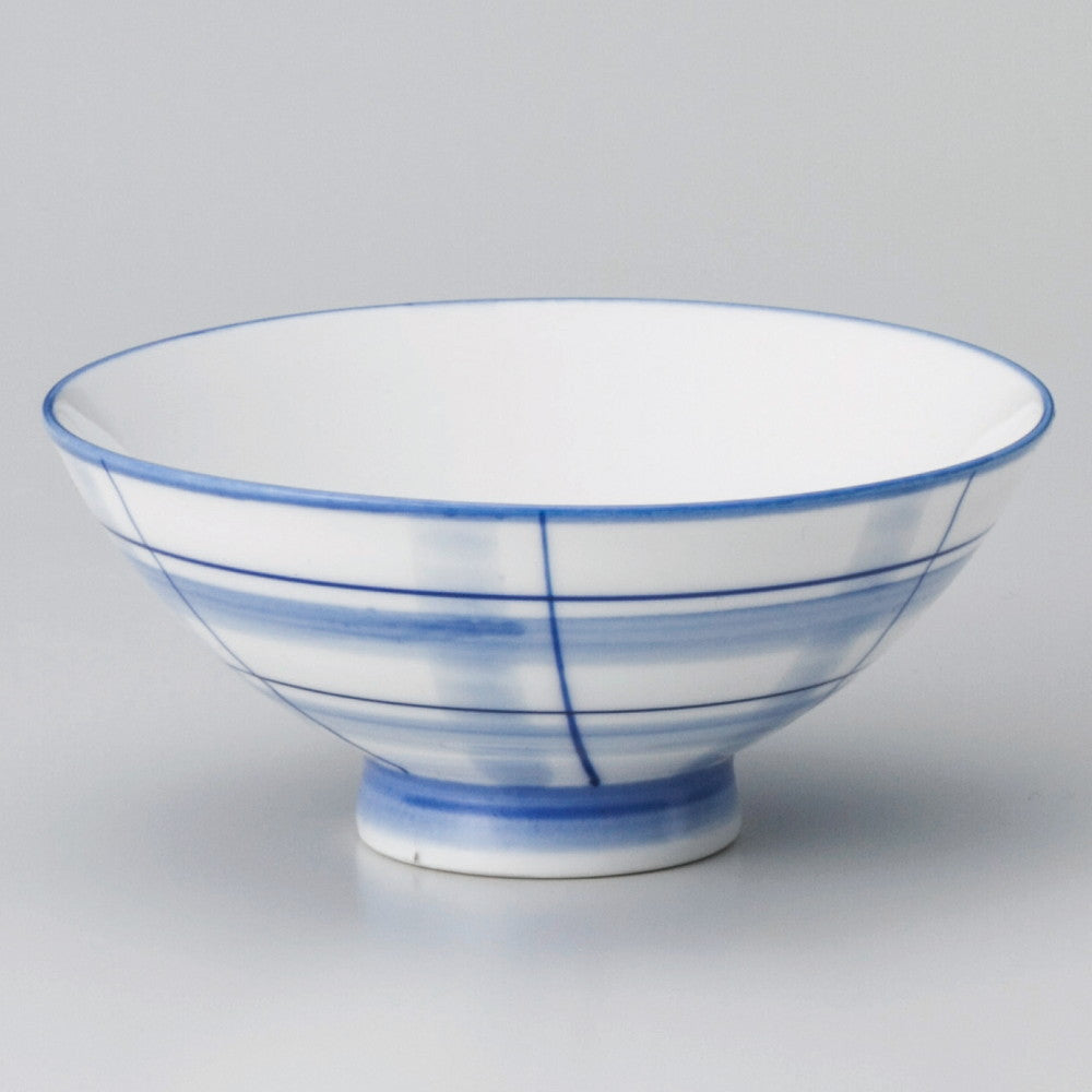 ☆ 飯碗 ☆ 格子中平 [ φ11.8 x 5.2cm ]