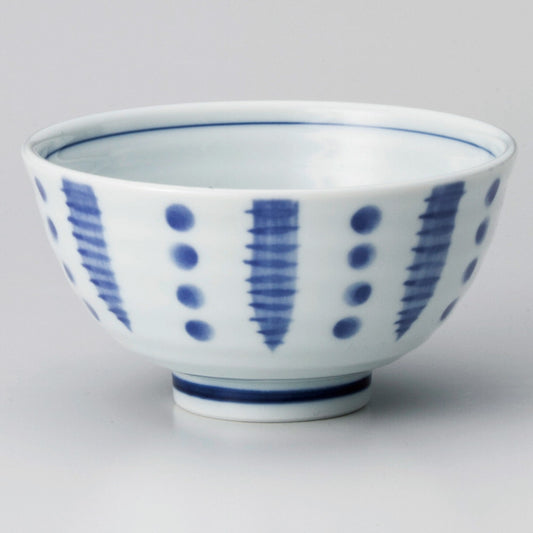 ☆ 飯碗 ☆ やさしい青飯碗(大) [ φ12.3 x 6.5cm ]
