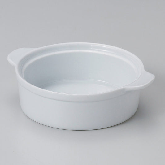 ☆ グラタン皿 ☆ ルナホワイト19cmスタックグラタン [ 18.9 x 15.4 x 4.8cm ] 【 ホテル レストラン 洋食器 飲食店 業務用 】