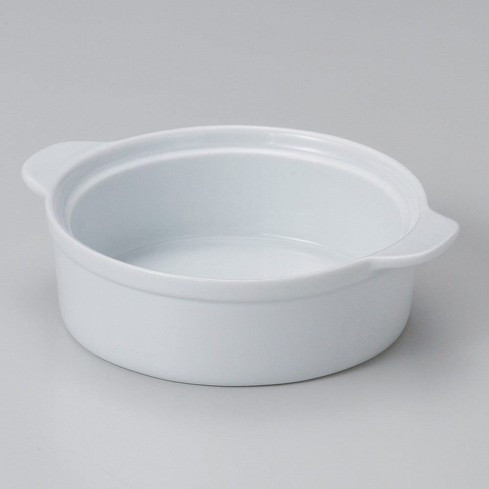 ☆ グラタン皿 ☆ ルナホワイト19cmスタックグラタン [ 18.9 x 15.4 x 4.8cm ] 【 ホテル レストラン 洋食器 飲食店 業務用 】