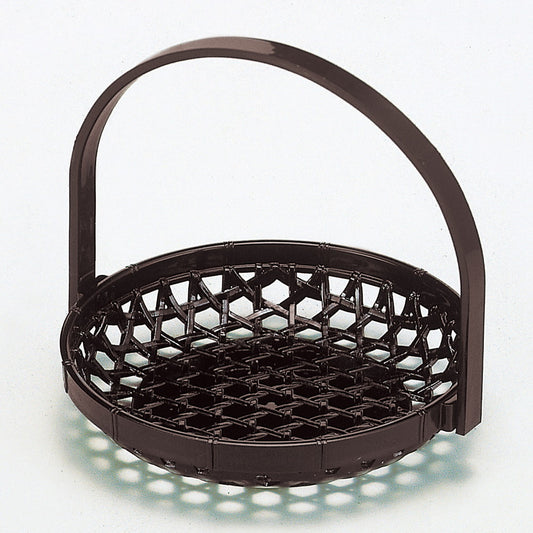 ☆ 漆器 ☆ (A)竹かご マロン(折畳式)5寸 [ φ14.8 x 14.4cm ]