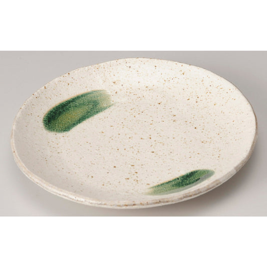 ☆ 丸中皿 ☆ 土化粧 丸8.0皿 [ 24.3 x 23.5 x 3.3cm ]